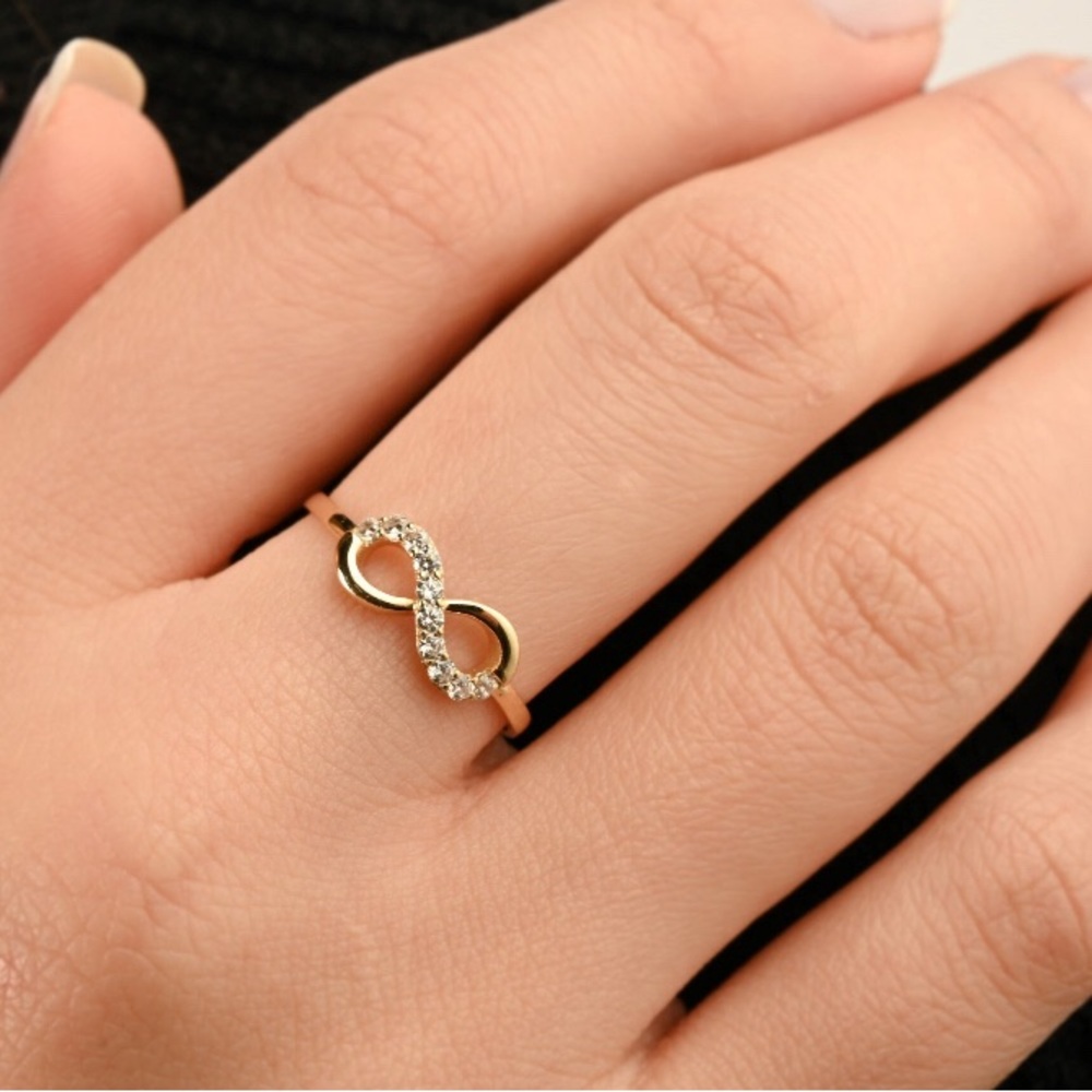 Simple Diamond Infinity Ring - image 1